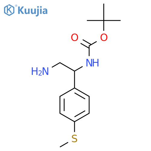 tert-butyl N-{2-amino-1-4-(methylsulfanyl)phenylethyl}carbamate structure