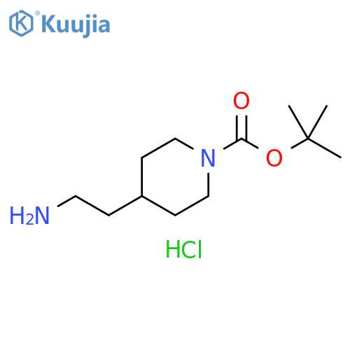 tert-butyl 4-(2-aminoethyl)piperidine-1-carboxylate hydrochloride structure