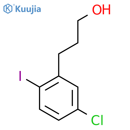 3-(5-chloro-2-iodophenyl)propan-1-ol structure