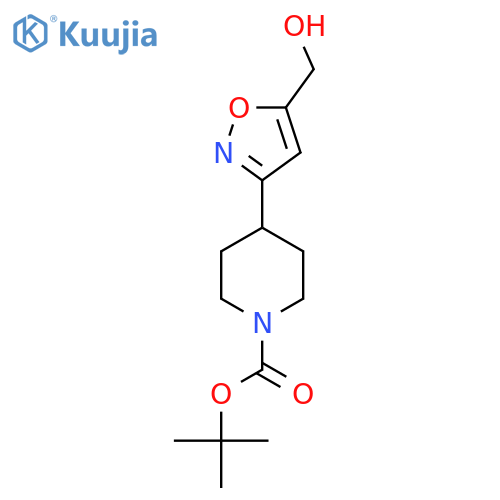 tert-butyl 4-5-(hydroxymethyl)-1,2-oxazol-3-ylpiperidine-1-carboxylate structure