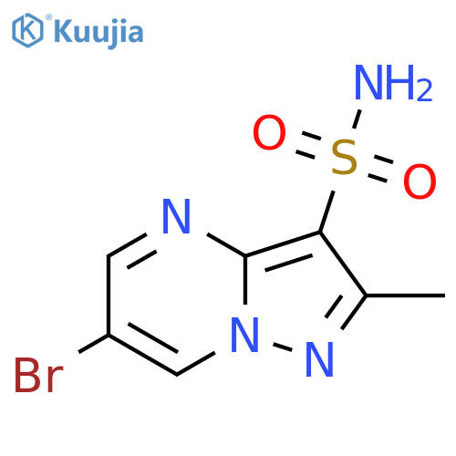 6-bromo-2-methylpyrazolo1,5-apyrimidine-3-sulfonamide structure