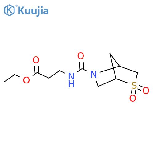 ethyl 3-({2,2-dioxo-2lambda6-thia-5-azabicyclo[2.2.1]heptane-5-carbonyl}amino)propanoate structure