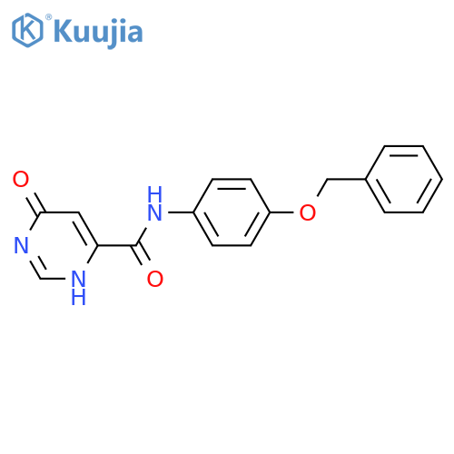 N-[4-(benzyloxy)phenyl]-6-hydroxypyrimidine-4-carboxamide structure