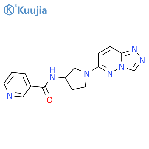 N-(1-{1,2,4triazolo4,3-bpyridazin-6-yl}pyrrolidin-3-yl)pyridine-3-carboxamide structure