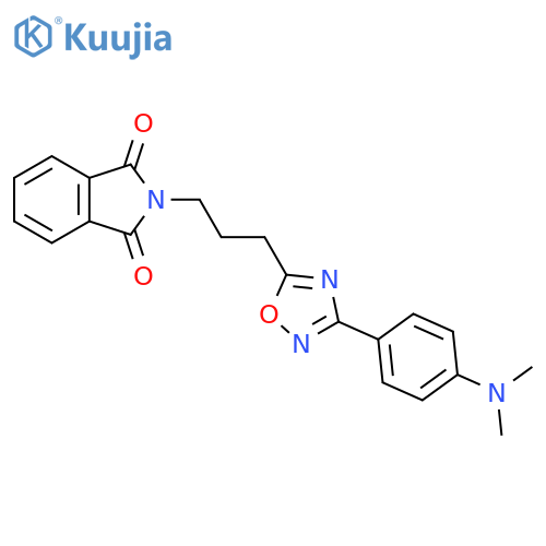 2-(3-{3-4-(dimethylamino)phenyl-1,2,4-oxadiazol-5-yl}propyl)-2,3-dihydro-1H-isoindole-1,3-dione structure