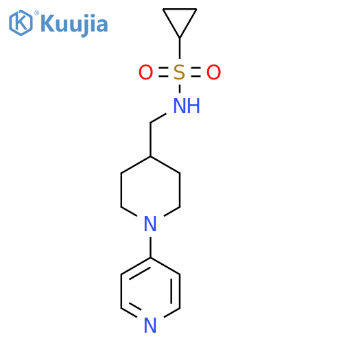 N-{[1-(pyridin-4-yl)piperidin-4-yl]methyl}cyclopropanesulfonamide structure