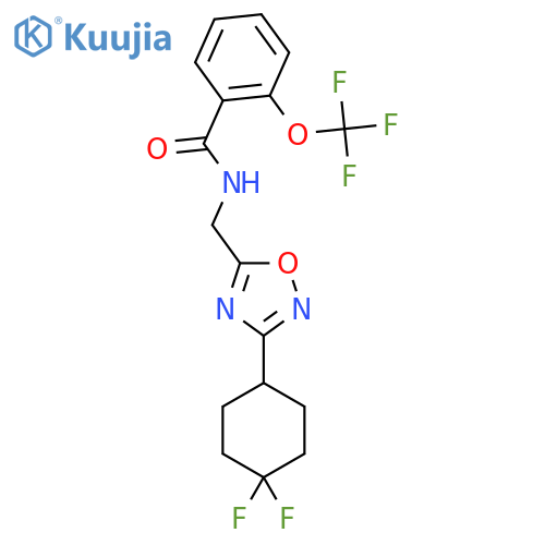 N-{[3-(4,4-difluorocyclohexyl)-1,2,4-oxadiazol-5-yl]methyl}-2-(trifluoromethoxy)benzamide structure