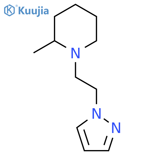 2-methyl-1-2-(1H-pyrazol-1-yl)ethylpiperidine structure
