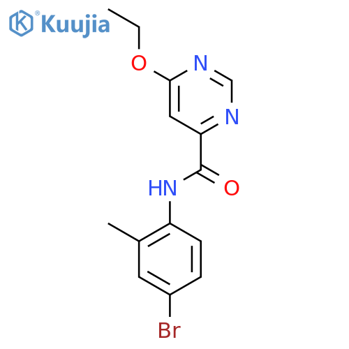 N-(4-bromo-2-methylphenyl)-6-ethoxypyrimidine-4-carboxamide structure
