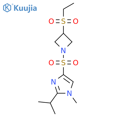 4-{[3-(ethanesulfonyl)azetidin-1-yl]sulfonyl}-1-methyl-2-(propan-2-yl)-1H-imidazole structure