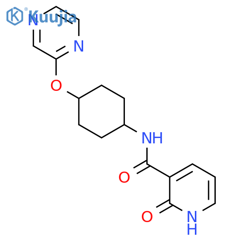 2-oxo-N-[(1r,4r)-4-(pyrazin-2-yloxy)cyclohexyl]-1,2-dihydropyridine-3-carboxamide structure