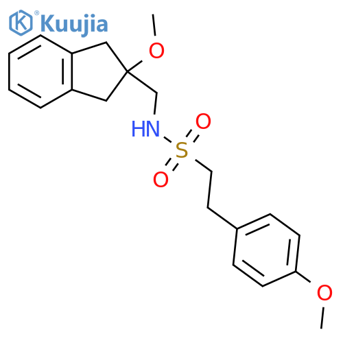 N-[(2-methoxy-2,3-dihydro-1H-inden-2-yl)methyl]-2-(4-methoxyphenyl)ethane-1-sulfonamide structure