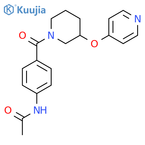 N-{4-3-(pyridin-4-yloxy)piperidine-1-carbonylphenyl}acetamide structure