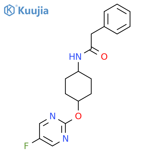 2-phenyl-N-[(1r,4r)-4-[(5-fluoropyrimidin-2-yl)oxy]cyclohexyl]acetamide structure
