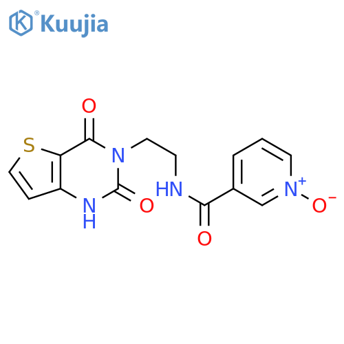 3-[(2-{2,4-dioxo-1H,2H,3H,4H-thieno[3,2-d]pyrimidin-3-yl}ethyl)carbamoyl]pyridin-1-ium-1-olate structure