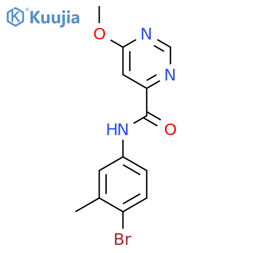 N-(4-bromo-3-methylphenyl)-6-methoxypyrimidine-4-carboxamide structure
