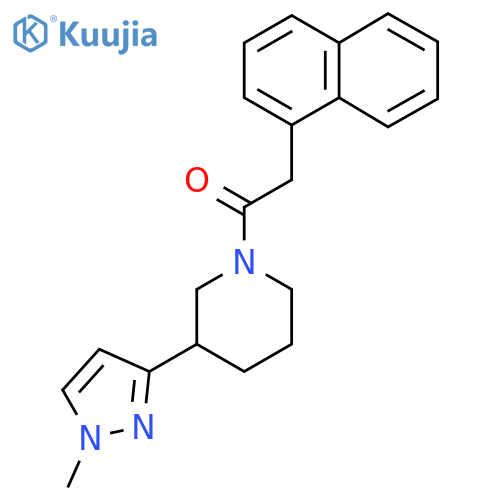 1-3-(1-methyl-1H-pyrazol-3-yl)piperidin-1-yl-2-(naphthalen-1-yl)ethan-1-one structure