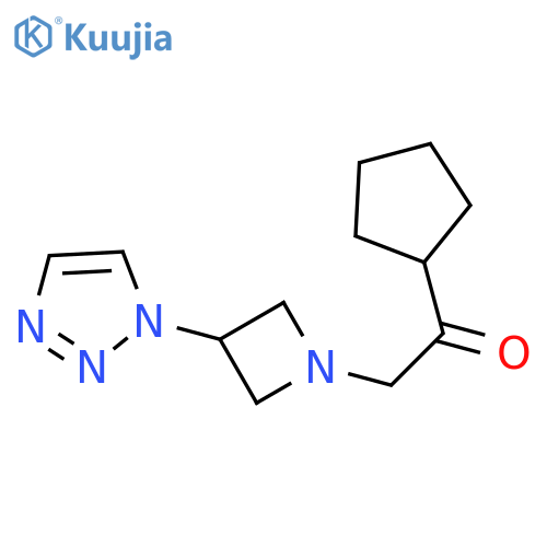 2-cyclopentyl-1-[3-(triazol-1-yl)azetidin-1-yl]ethanone structure