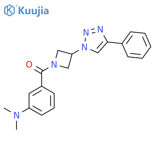 (3-(dimethylamino)phenyl)(3-(4-phenyl-1H-1,2,3-triazol-1-yl)azetidin-1-yl)methanone structure