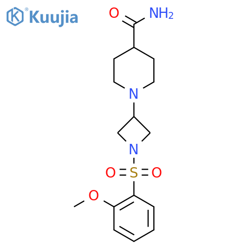 1-(1-((2-Methoxyphenyl)sulfonyl)azetidin-3-yl)piperidine-4-carboxamide structure