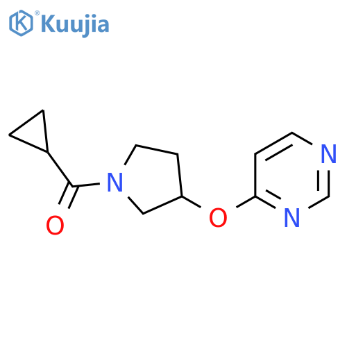 Cyclopropyl(3-(pyrimidin-4-yloxy)pyrrolidin-1-yl)methanone structure