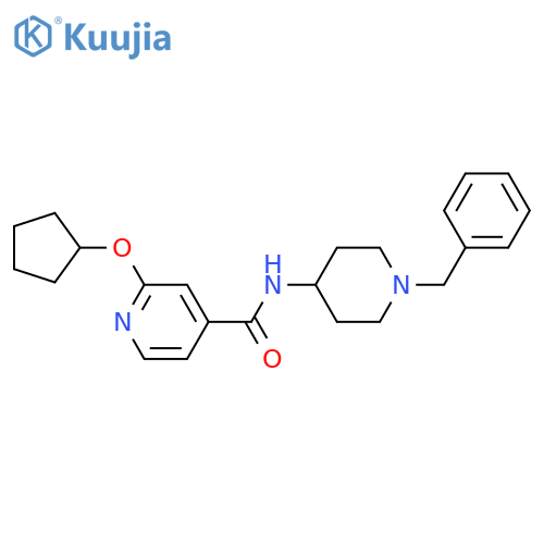 N-(1-benzylpiperidin-4-yl)-2-cyclopentyloxypyridine-4-carboxamide structure