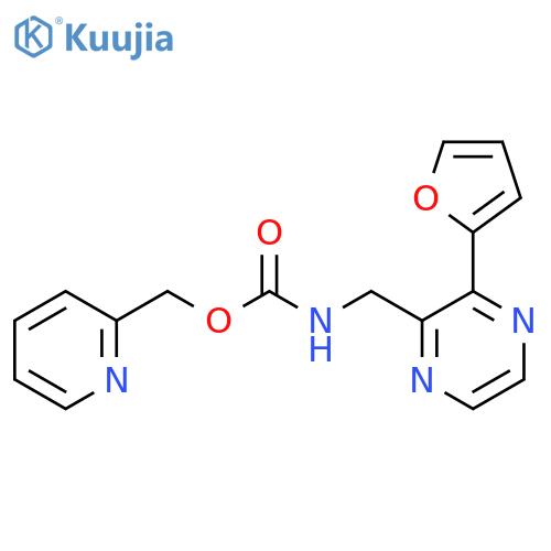 (pyridin-2-yl)methyl N-{3-(furan-2-yl)pyrazin-2-ylmethyl}carbamate structure