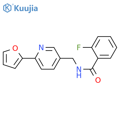 2-fluoro-N-{6-(furan-2-yl)pyridin-3-ylmethyl}benzamide structure