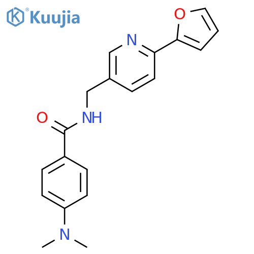 4-(dimethylamino)-N-{[6-(furan-2-yl)pyridin-3-yl]methyl}benzamide structure