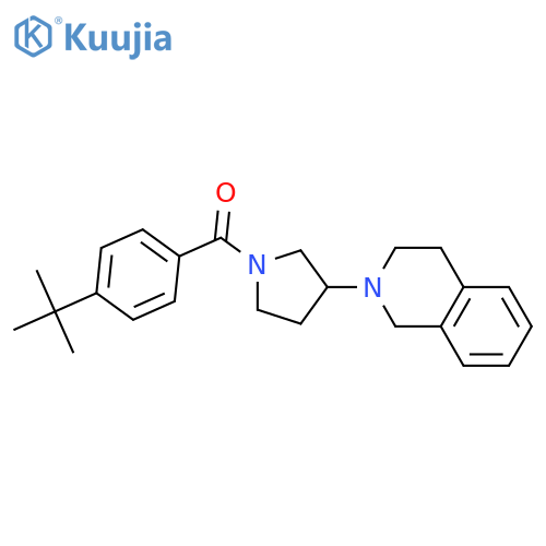 (4-tert-butylphenyl)-[3-(3,4-dihydro-1H-isoquinolin-2-yl)pyrrolidin-1-yl]methanone structure
