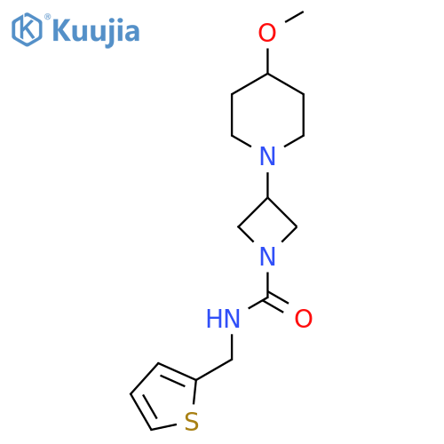 3-(4-methoxypiperidin-1-yl)-N-(thiophen-2-ylmethyl)azetidine-1-carboxamide structure