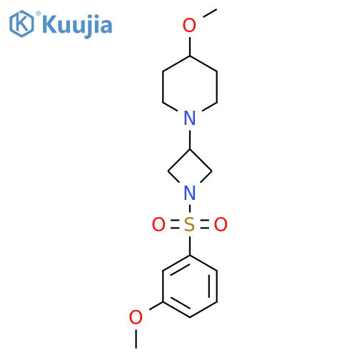 4-Methoxy-1-(1-((3-methoxyphenyl)sulfonyl)azetidin-3-yl)piperidine structure