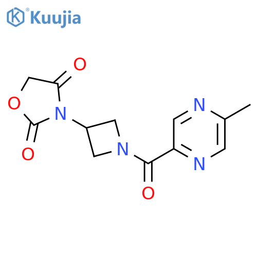 3-(1-(5-Methylpyrazine-2-carbonyl)azetidin-3-yl)oxazolidine-2,4-dione structure