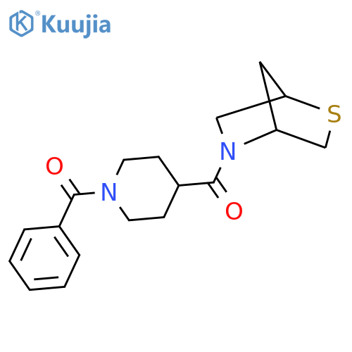 5-(1-benzoylpiperidine-4-carbonyl)-2-thia-5-azabicyclo[2.2.1]heptane structure