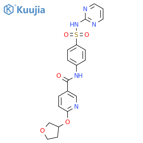 N-(4-(N-(pyrimidin-2-yl)sulfamoyl)phenyl)-6-((tetrahydrofuran-3-yl)oxy)nicotinamide structure