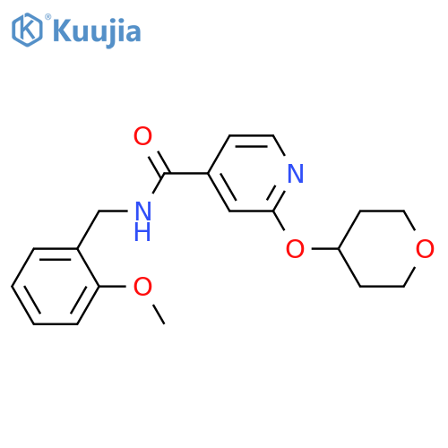 N-[(2-methoxyphenyl)methyl]-2-(oxan-4-yloxy)pyridine-4-carboxamide structure