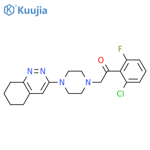 2-(2-chloro-6-fluorophenyl)-1-[4-(5,6,7,8-tetrahydrocinnolin-3-yl)piperazin-1-yl]ethan-1-one structure