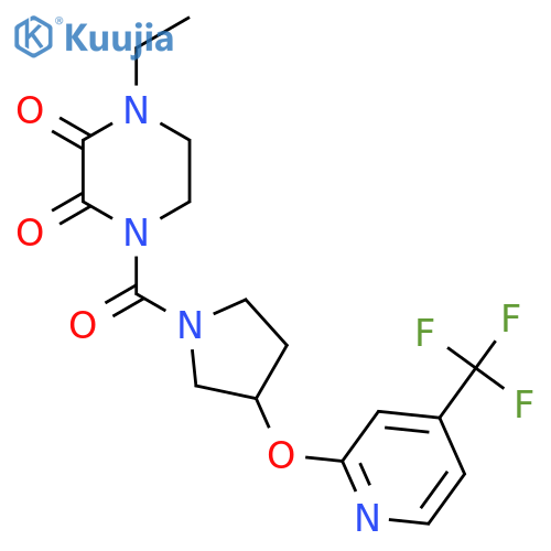 1-Ethyl-4-(3-((4-(trifluoromethyl)pyridin-2-yl)oxy)pyrrolidine-1-carbonyl)piperazine-2,3-dione structure