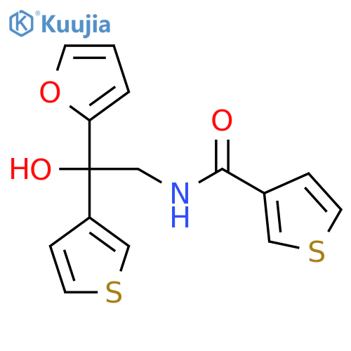 N-2-(furan-2-yl)-2-hydroxy-2-(thiophen-3-yl)ethylthiophene-3-carboxamide structure