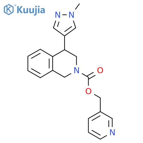 (pyridin-3-yl)methyl 4-(1-methyl-1H-pyrazol-4-yl)-1,2,3,4-tetrahydroisoquinoline-2-carboxylate structure