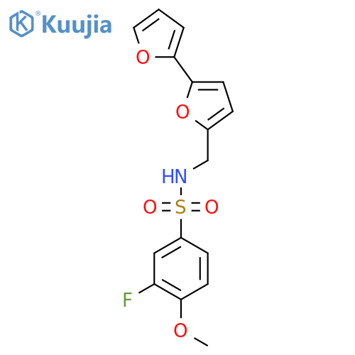 N-({2,2'-bifuran-5-yl}methyl)-3-fluoro-4-methoxybenzene-1-sulfonamide structure