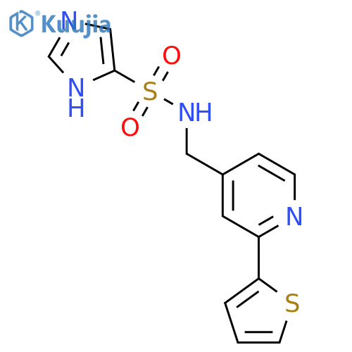 N-{[2-(thiophen-2-yl)pyridin-4-yl]methyl}-1H-imidazole-4-sulfonamide structure