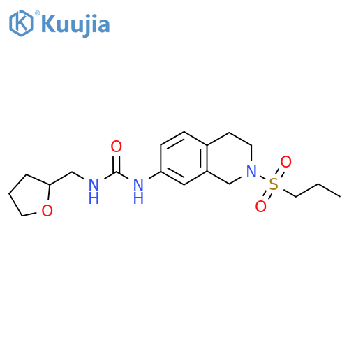 3-[(oxolan-2-yl)methyl]-1-[2-(propane-1-sulfonyl)-1,2,3,4-tetrahydroisoquinolin-7-yl]urea structure
