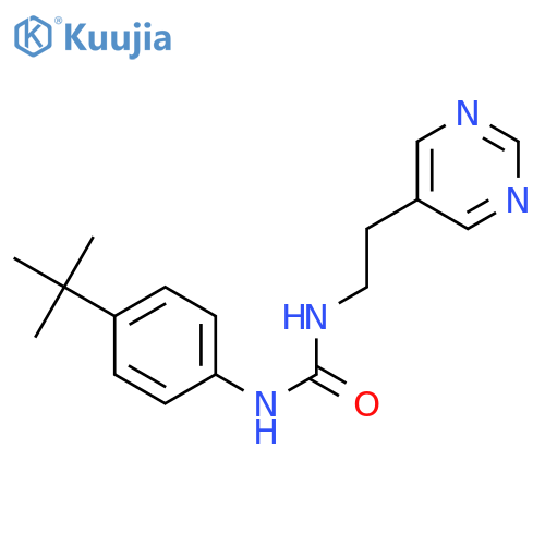 3-(4-tert-butylphenyl)-1-[2-(pyrimidin-5-yl)ethyl]urea structure