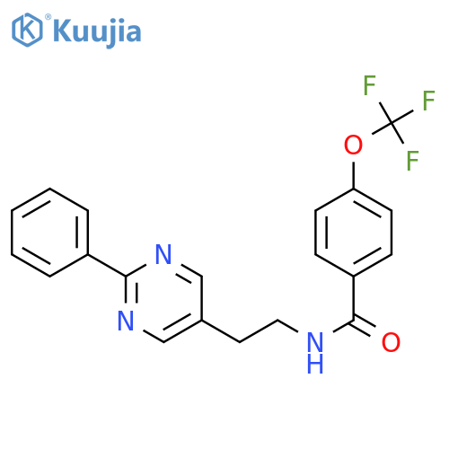 N-[2-(2-phenylpyrimidin-5-yl)ethyl]-4-(trifluoromethoxy)benzamide structure
