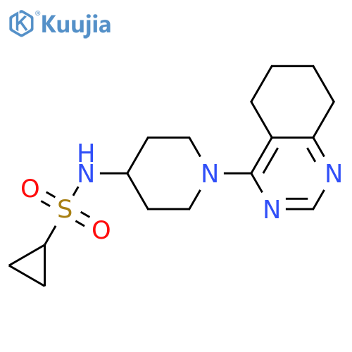 N-[1-(5,6,7,8-tetrahydroquinazolin-4-yl)piperidin-4-yl]cyclopropanesulfonamide structure