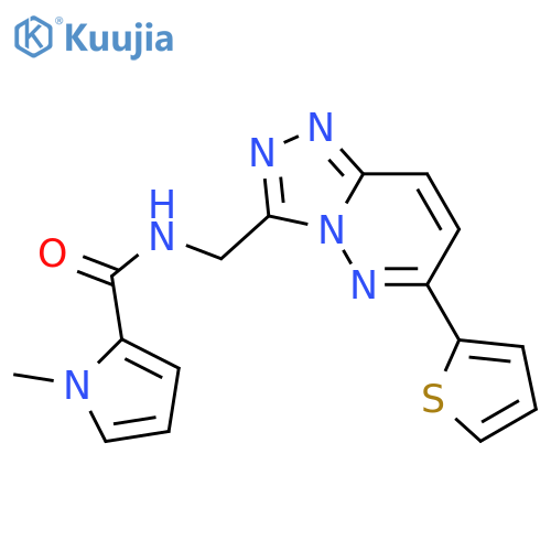1-methyl-N-{[6-(thiophen-2-yl)-[1,2,4]triazolo[4,3-b]pyridazin-3-yl]methyl}-1H-pyrrole-2-carboxamide structure