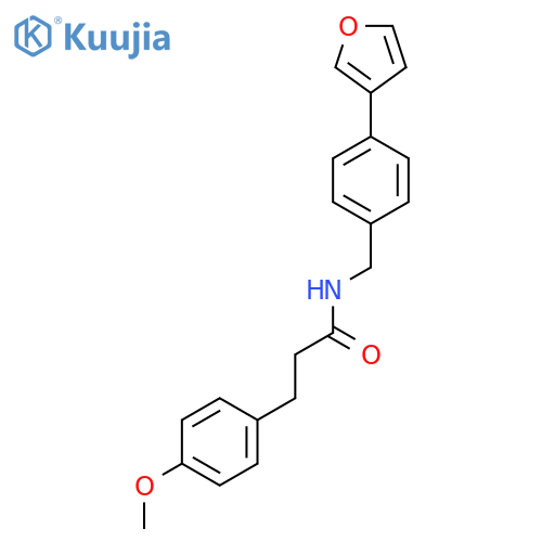 N-{4-(furan-3-yl)phenylmethyl}-3-(4-methoxyphenyl)propanamide structure