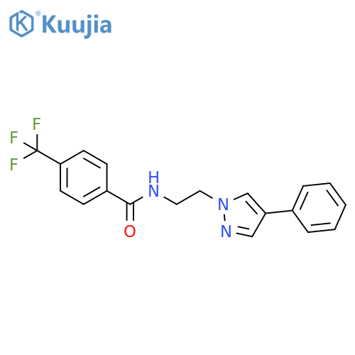 N-2-(4-phenyl-1H-pyrazol-1-yl)ethyl-4-(trifluoromethyl)benzamide structure