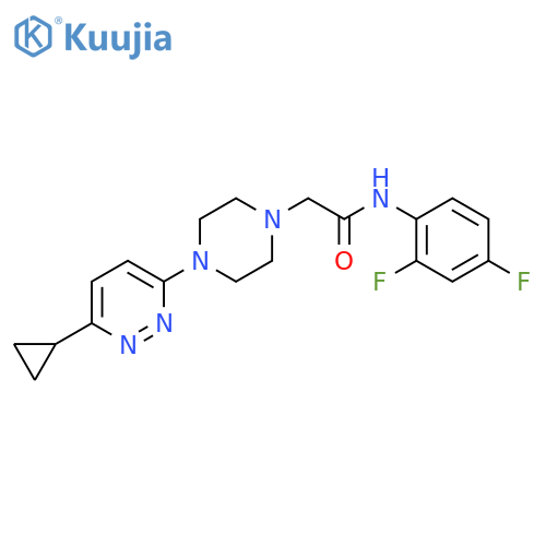 2-4-(6-cyclopropylpyridazin-3-yl)piperazin-1-yl-N-(2,4-difluorophenyl)acetamide structure